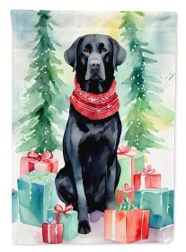 Black Labrador Retriever Christmas Garden Flag Mailbox Flag Decorative Yard Flag Banner Outside Patio Artwork Yard Flower Beds, Garden Size