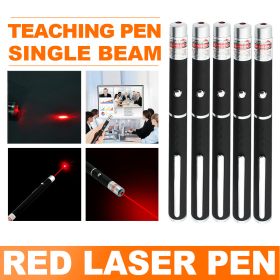 650nm Red Laser Pointer Pen Light Visible Single Beam AAA Lazer Torch 5PCS 9900 Miles Mini Small Teaching Pen Light Pet Toys (Color: Red)