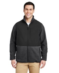 Men's Journey Summit Hybrid Full-Zip - BLACK/ BLACK - 5XL (Color: HTH CHRCOAL/ BLK, size: M)