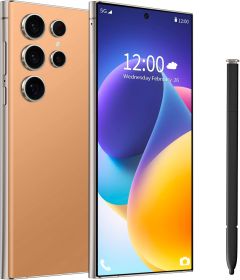 S24 Ultra Cell Phone 5G Unlocked Phone,Smartphone with Tool Pen, Android 14.0 Cell Phone 6GB+256GB Dual SIM Dual Standby OTG (Color: Orange)